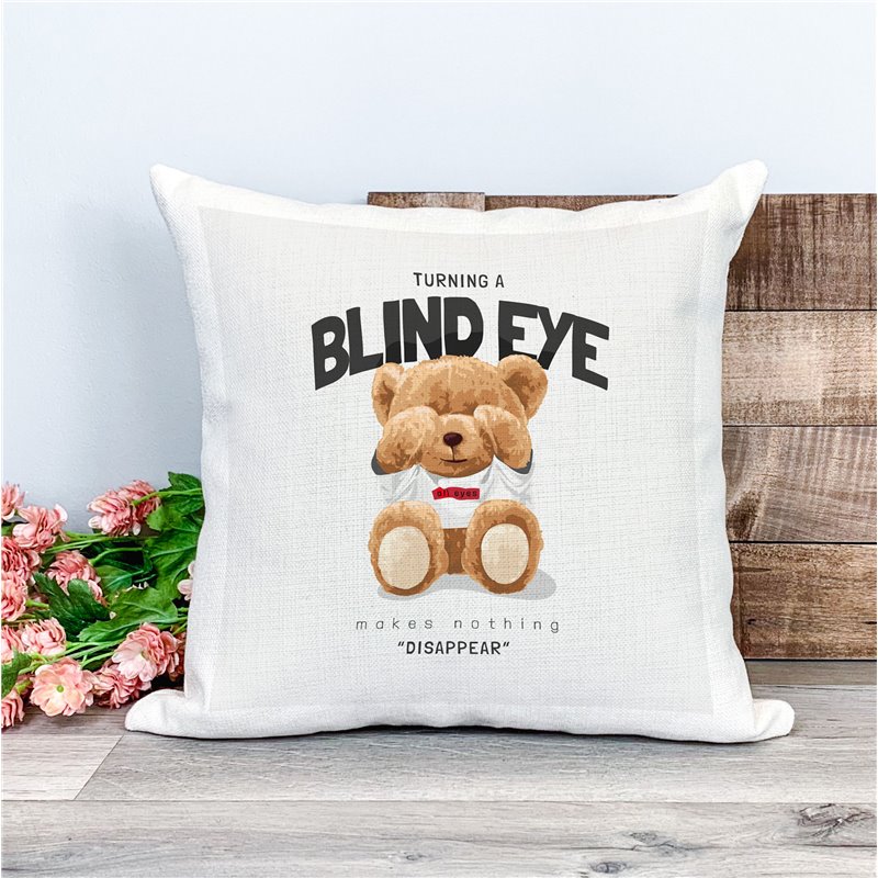 Printed Country Canvas Cushion Cover -  Tedcush215