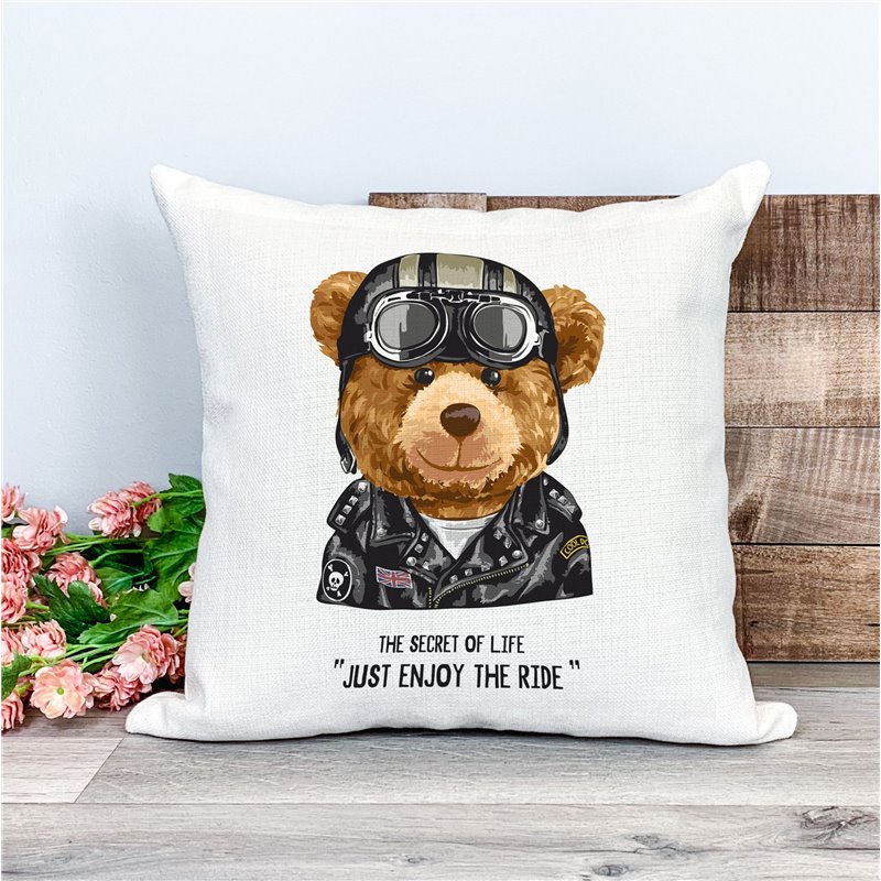 Printed Country Canvas Cushion Cover -  Tedcush217