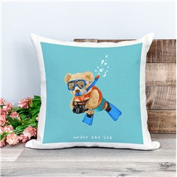 Printed Country Canvas Cushion Cover -  Tedcush223