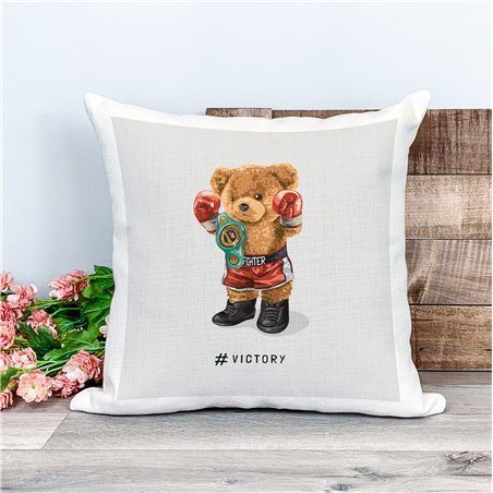 Printed Country Canvas Cushion Cover -  Tedcush224