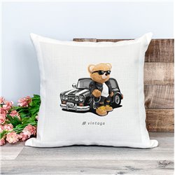 Printed Country Canvas Cushion Cover -  Tedcush225