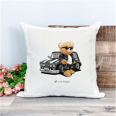 Printed Country Canvas Cushion Cover -  Tedcush225