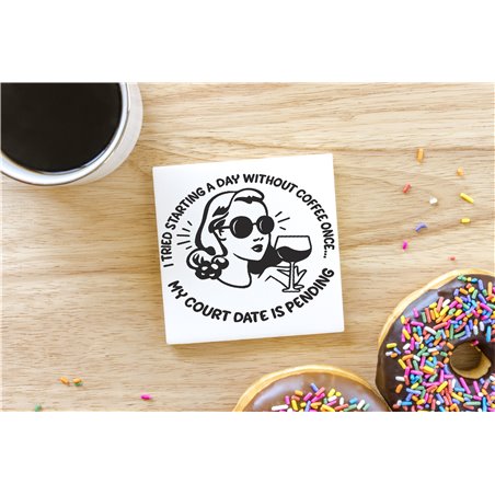 Ceramic Coaster - 10cm - Sarc49