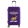Suit Case Cover - Social Disstance Cat