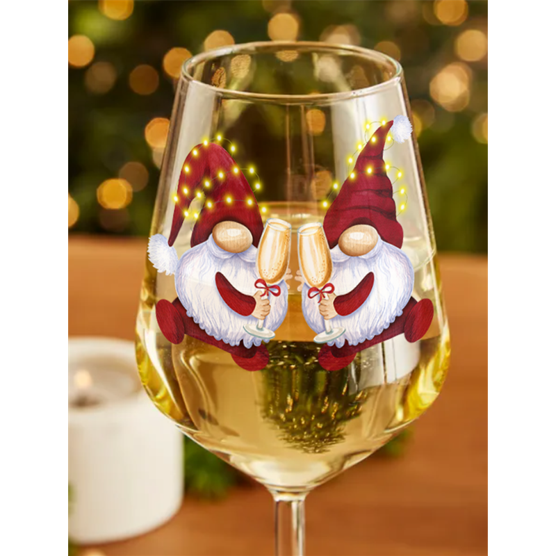 Wine Glass  Christmas Gnomes (11)