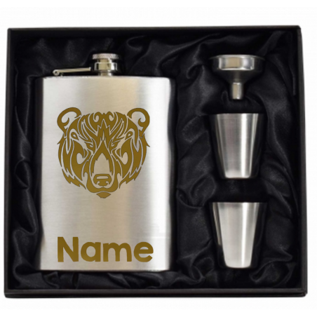 8 oz Hip Flask Gift Set 