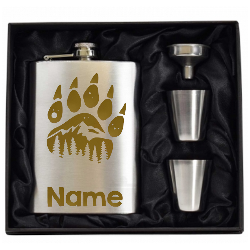 8 oz Hip Flask Gift Set 