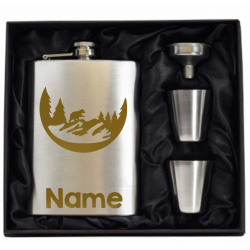 8 oz Hip Flask Gift Set 