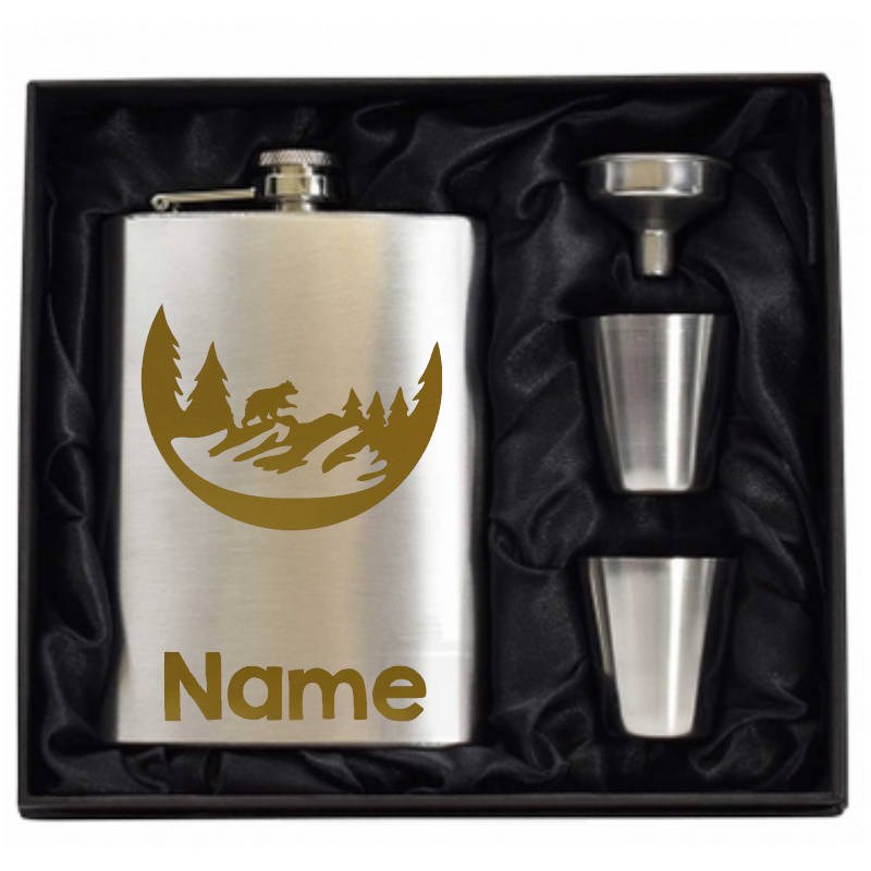 8 oz Hip Flask Gift Set 