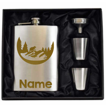 8 oz Hip Flask Gift Set 