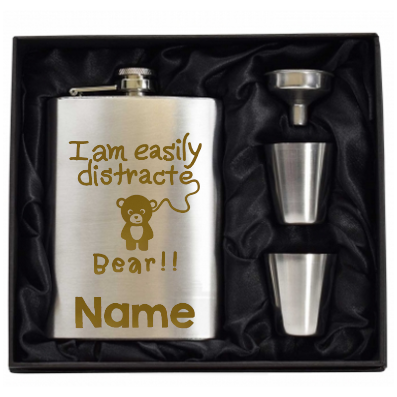 8 oz Hip Flask Gift Set 