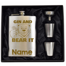8 oz Hip Flask Gift Set 