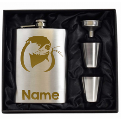 8 oz Hip Flask Gift Set 