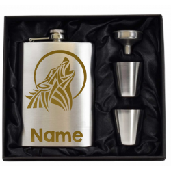 8 oz Hip Flask Gift Set 
