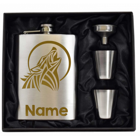 8 oz Hip Flask Gift Set 