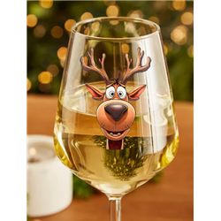 Wine Glass - Crazy Deer 3