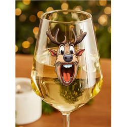 Wine Glass - Crazy Deer 6