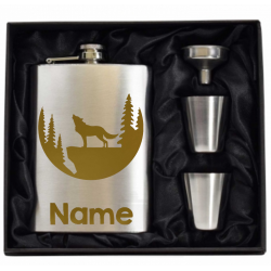 8 oz Hip Flask Gift Set 