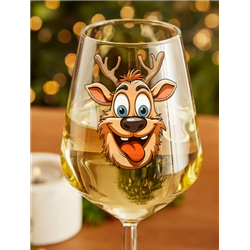 Wine Glass - Crazy Deer 7