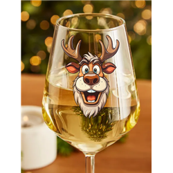 Wine Glass - Crazy Deer 8