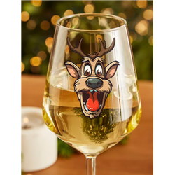 Wine Glass - Crazy Deer 15