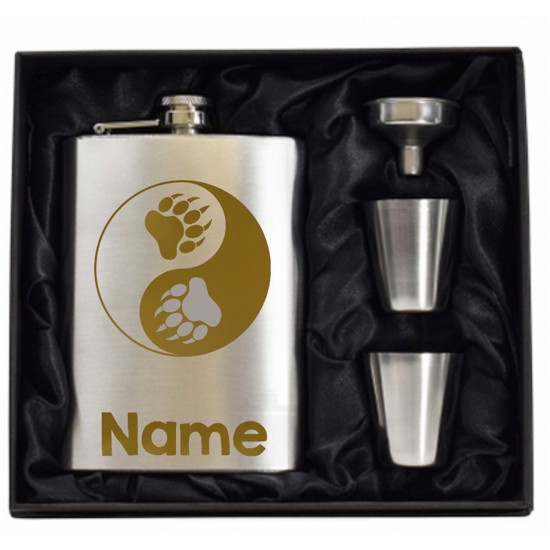 8 oz Hip Flask Gift Set 
