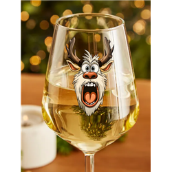 Wine Glass - Crazy Deer 17