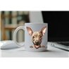 11oz mug  - peeking dog - American Hairless Terrier