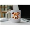 11oz mug  - peeking dog - American Pit Bull Terrier