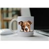 11oz mug  - peeking dog - American Staffordshire Terrier