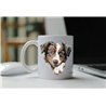11oz mug  - peeking dog - Australian Shepherd
