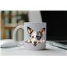 11oz mug  - peeking dog - Australian Stumpy Tail Cattle