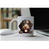 11oz mug  - peeking dog - Barbet