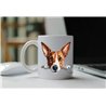 11oz mug  - peeking dog - Basenji