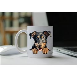 11oz mug  - peeking dog - Beauceron