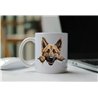 11oz mug  - peeking dog - Belgian Shepherd Laekenois