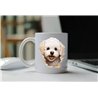 11oz mug  - peeking dog - Bichon Frise