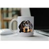 11oz mug  - peeking dog - Black and Tan Coonhound