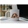 11oz mug  - peeking dog - Bloodhound