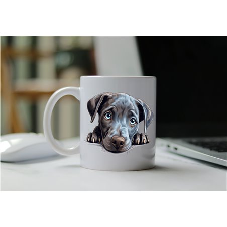 11oz mug  - peeking dog - Blue Lacy