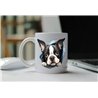 11oz mug  - peeking dog - Boston Terrier