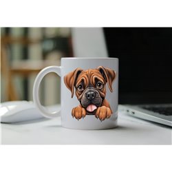 11oz mug  - peeking dog - Boxer