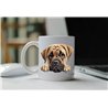 11oz mug  - peeking dog - Bullmastiff