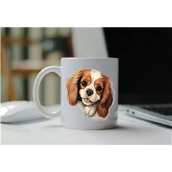 11oz mug  - peeking dog - Cavalier King Charles Spaniel