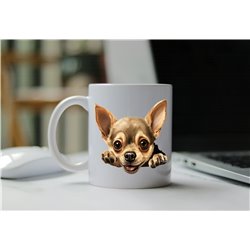 11oz mug  - peeking dog - Chihuahua