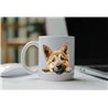 11oz mug  - peeking dog - Chinook