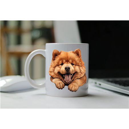 11oz mug  - peeking dog - Chow Chow