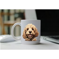 11oz mug  - peeking dog - Cockapoo