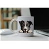 11oz mug  - peeking dog - Croatian Sheepdog
