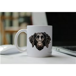 11oz mug  - peeking dog - Curly-Coated Retriever